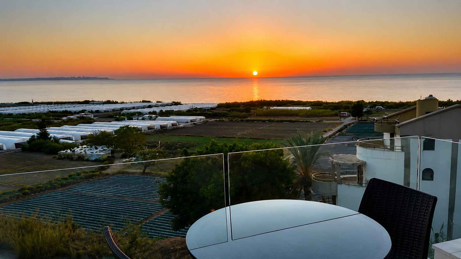 Sunset sea view from Haya Hotel balcony